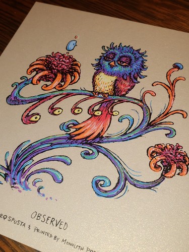Marq Spusta Observed Mini Shimmer Bird Branch Art Print - Picture 4 of 4