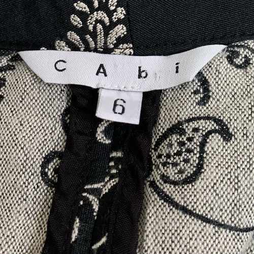 Cabi Blazer Jacket Womens Size 6 Black White Floral Jacquard Single Button Up - Picture 5 of 8
