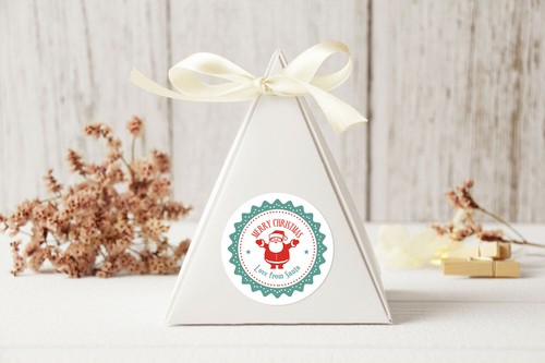 Personalised Santa Present Sticker Father Christmas Xmas Gift Label - C01 - Picture 2 of 4