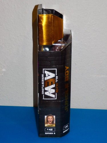 AEW Jungle Boy Jack Perry Bundle- Action Figure/Micro Brawler/XXL T-Shirt/Cards - Picture 7 of 14