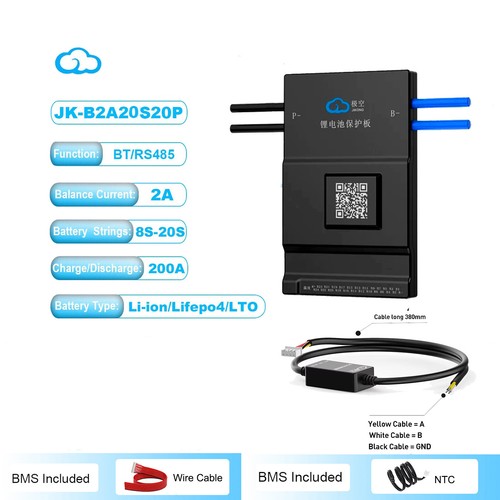 JK BMS 4S-24S 12V-72V 60A-200A Li-ion LiFePo4 Smart BMS Active Balancer BT/RS485 - Picture 52 of 79