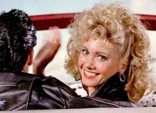 Olivia Newton John Looking Back On Car John Travolta Grease Smiling 4x6 Picture