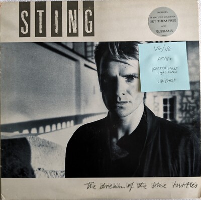 Sting The Dream Of The Blue Turtles Vinyl Record VG/VG DREAM1 1985