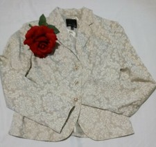 THE LIMITED Tan Beige Gold Floral 3 Button Blazer Jacket New 178 Sz 4