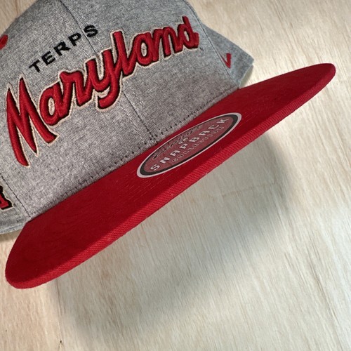 Zephyr NCAA Maryland Terrapins Snapback Hat Cap NWT Terps Script 90s Retro Style - Picture 11 of 12