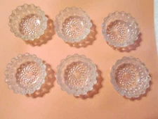 Antique Depression Glass Open Salt Cellars Set Of 6