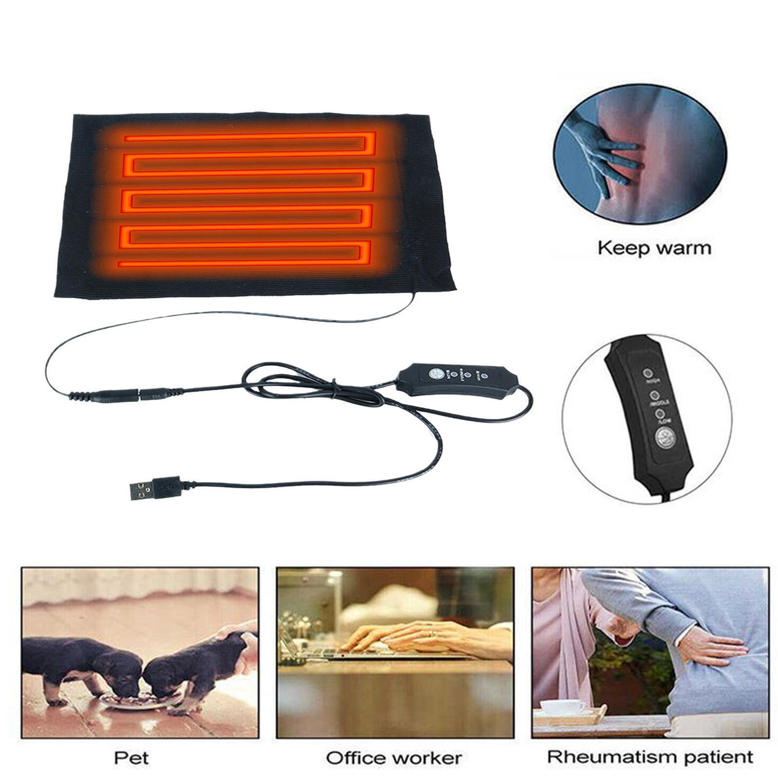 USB 3-Level Electric Heating Pad Pet Dog/Cat Bed Warmer Home F Office Chair M9O5 - Picture 7 of 11