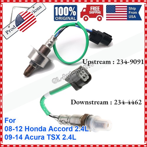 2 PIEZAS Sensor de oxígeno O2 aguas arriba y abajo para Honda Accord 09-14 Acura TSX 2.4L 08-12