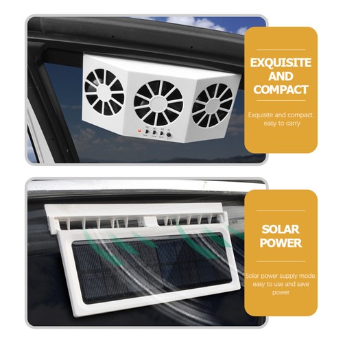 Car Ventilating Fan for Window White Cooling Cars Without Ac Travel - Picture 2 of 11