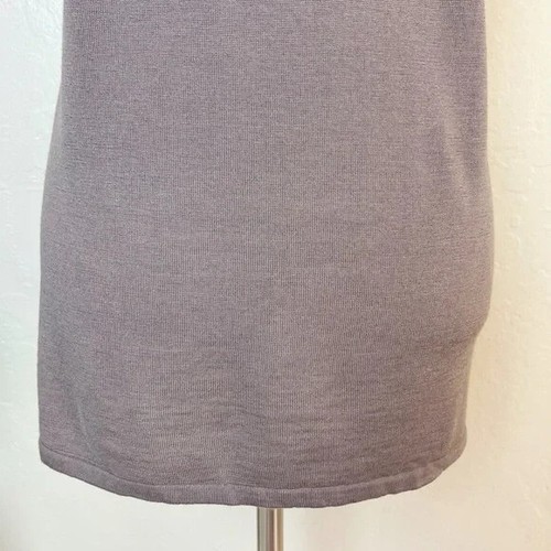 EILEEN FISHER Women's Size XL Icy Plum Round Neck Shell Knit Top Wool Sequins - Picture 8 of 11