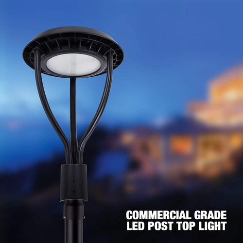 Led Post Top Light 150W 21000LM Outdoor Circular Area Pole Light 5000K ETL & DLC - Picture 8 of 12