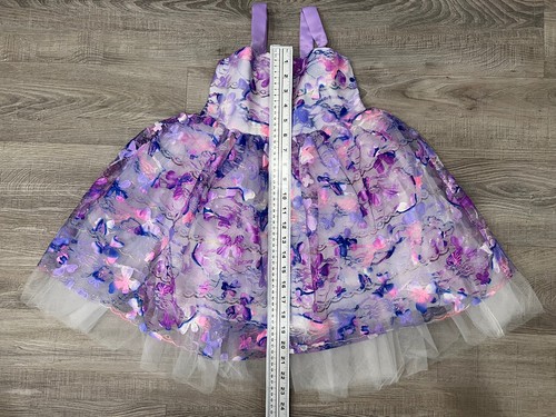 Halabaloo Confetti GIrl’s Party Dress size 6 Purple Pink White Extra Button NWT - Picture 4 of 23