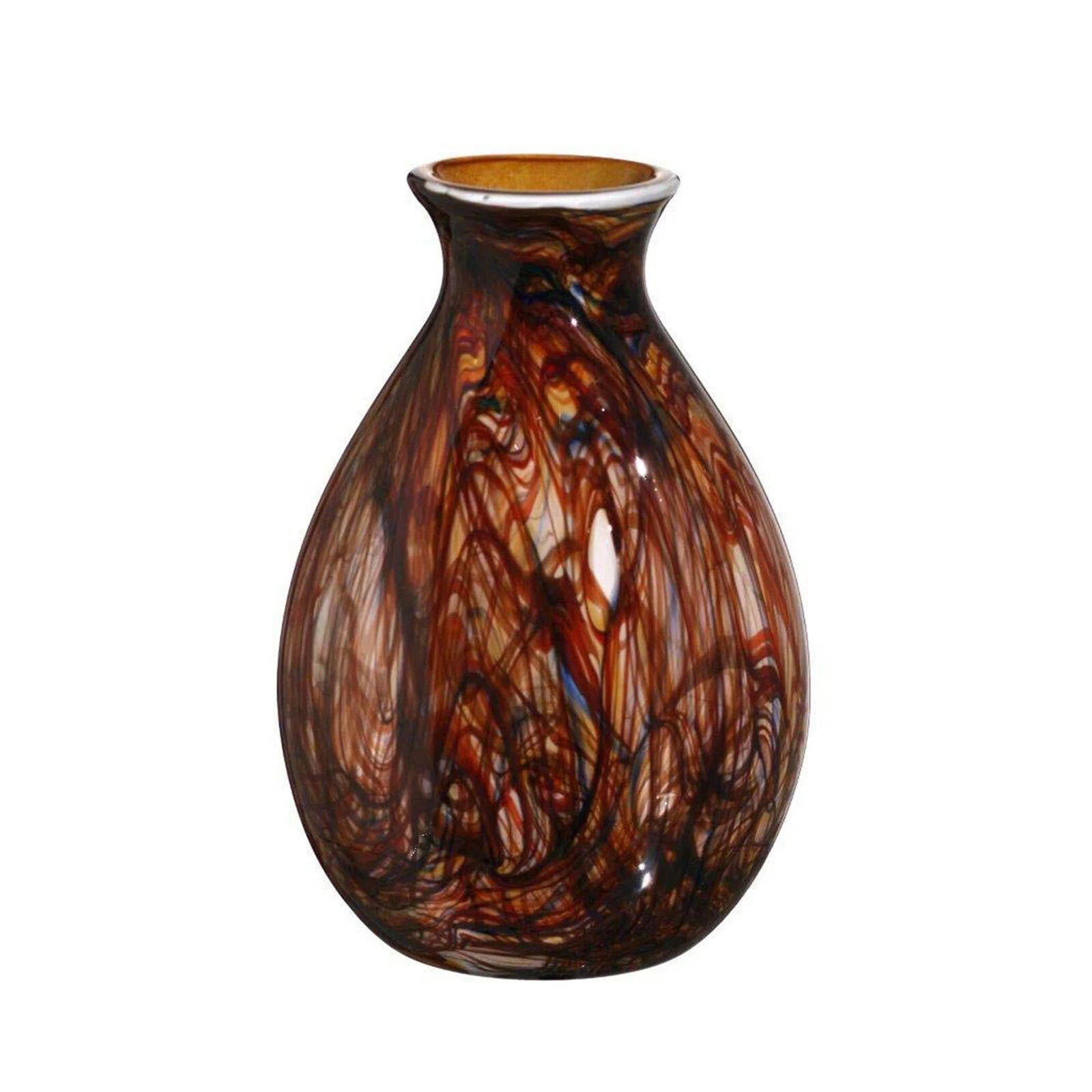 Elegant and Decorative Classical Glass and Marble Vase - 14" Glass Vase, Bella