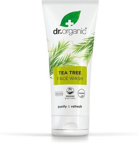 Dr Organic Tea Tree Face Wash, Cleansing, Purifying, Mens, Womens, Oily Skin, N - Picture 1 of 7