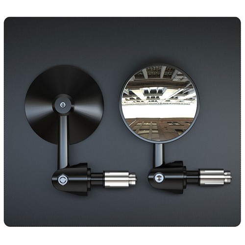 Espejos retrovisores redondos para manillar de 7/8" negros para motocicleta Café Racer Bobber Cruiser - Imagen 12 de 14
