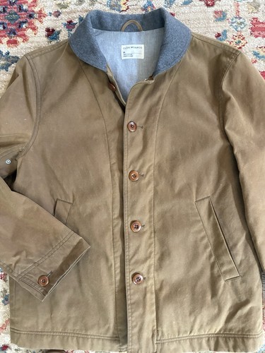 Club Monaco Medium British Millerain Waxed Cotton Deck Jacket Brown / Excellent - Picture 5 of 8