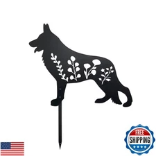 Urbraneco German Shepherd Garden Stake - Handcrafted Outdoor Decor for Dog
