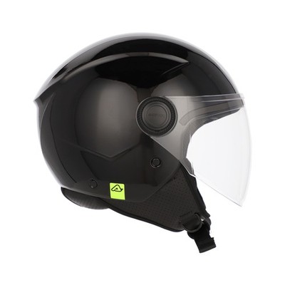 Helmet Jet Acerbis Brezza Scooter Gloss Black with Visor TÜV ECE 2206