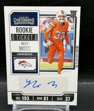 2023 Panini Contenders - Rookie Ticket Riley Moss  (RC) Autograph Denver Broncos