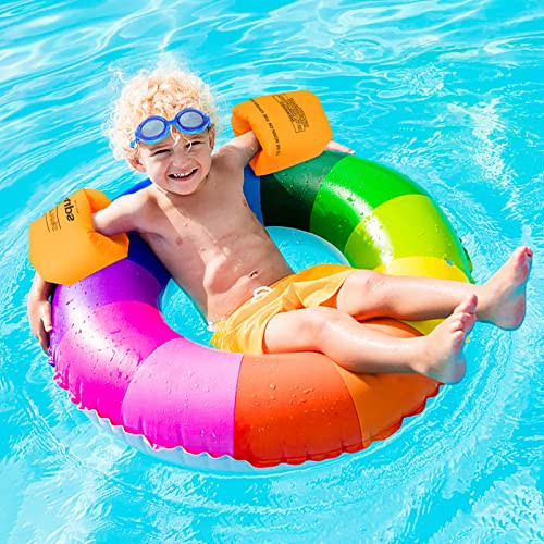 Arm Floaties for Kids 6-12yrs, PVC Arm Floaties Inflatable Swim Arm Bands - Picture 2 of 7