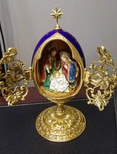 A KING IS BORN COLLECTOR EGG #42653 HOUSE OF FABERGE LMTD EDITION FRANKLIN MINT.