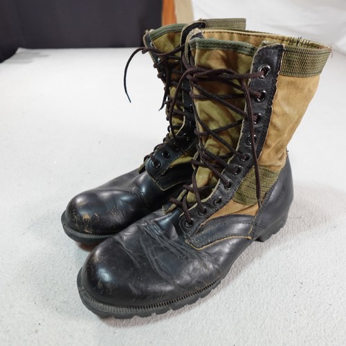 Vintage US Army Jungle Combat Boots Mens Size 11 R Military Vietnam 80s War - Picture 2 of 20