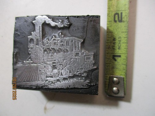 Printing Letterpress Printer Type Block Train Print Cut - Picture 3 of 6