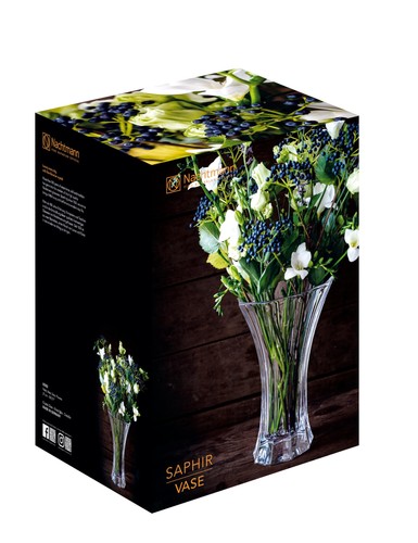 Saphir Collection, Crystal Vase, 10.6-Inch, Decorative Glass Vase for Flowers... - Picture 6 of 6