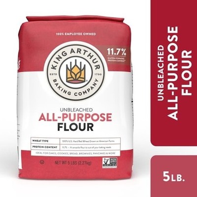 King Arthur Unbleached All Purpose Flour 5 lb Non GMO Kosher Baking Flour
