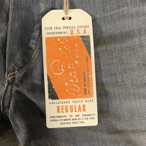 Pantalones de mezclilla Wrangler para hombre 32x32 azul con ribete de cono envejecido occidental hechos en EE. UU. - Imagen 7 de 24