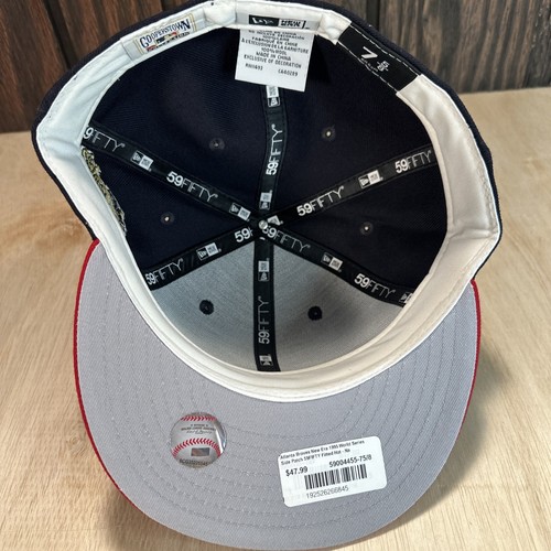 Gorra Atlanta Braves 7 5/8 New Era 59Fifty Serie Mundial 1995 logotipo Cooperstown - Imagen 9 de 16