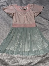 Chatty Aroma Vintage-Style Womens Chiffon Dress Whimsical Pleated Skirt Medium