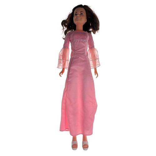 Marie Osmond Vintage Modellierpuppe rosa Kleid Haarspange Ständer 1976 Made USA - Bild 2 von 11