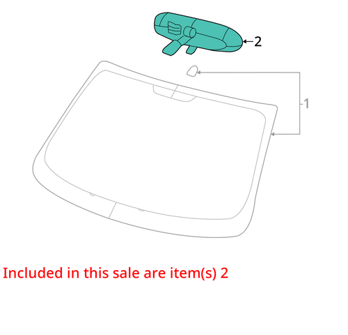 Rear View Mirror from 2017 Jeep Renegade 11074140 - Picture 3 of 14