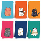 2-Pack contemporary cat Print Tea Towels  Super Soft great gift cat lover #26b