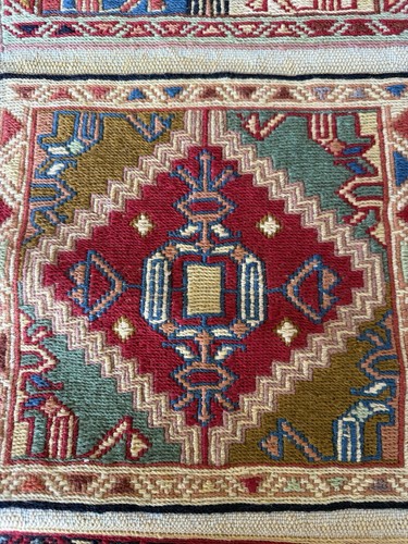 Tischläufer 6,5' x 1' handgewebt 7 Platten aus dem Nahen Osten NEU - Bild 5 von 10