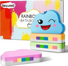 Kids Bath Bomb Set 4Pc Rainbow Fizzy Bubble Gift Set