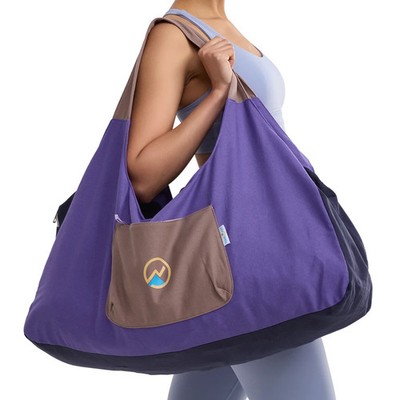 Joy'n'Well Yoga Mat Bag Extra Large, Full Zip Durable 12 Oz Canvas 3 Zip Pockets