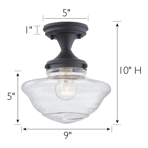 587444 Schoolhouse Semi Flush Mount Modern Vintage Farmhouse Indoor Dimmable ... - Picture 2 of 9