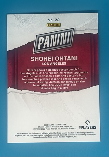 Panini 2022 Día del Padre #22 Shohei Ohtani Angels - Imagen 2 de 2