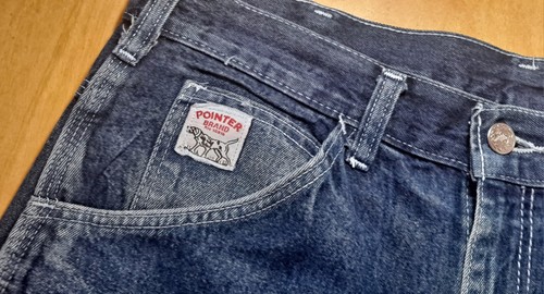 Vintage Pointer Marke Herren blau Denim Carpenter Jeans 34X29 Made in USA - Bild 4 von 15