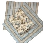 Rose Tree Madeline Euro Sham Blue Cream Floral Stripe Reversible Set of 2