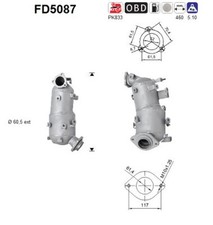 DPF Rußpartikelfilter Dieselpartikelfilter AS FD5087 Cordierit für TOYOTA RAV 3