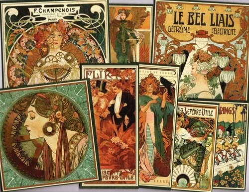 Graphic45 STEAMPUNK DEBUTANTE (8PK) HANDCUT EPHEMERA CARDS Double-Sided