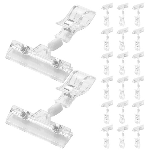  20 Pcs Price Display Rack Merchandise Sign Tag Holder Clips for Retail
