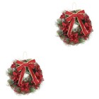  2 Pack Beerenkranz Türkränze Weihnachtsgirlande Weihnachtsschmuck