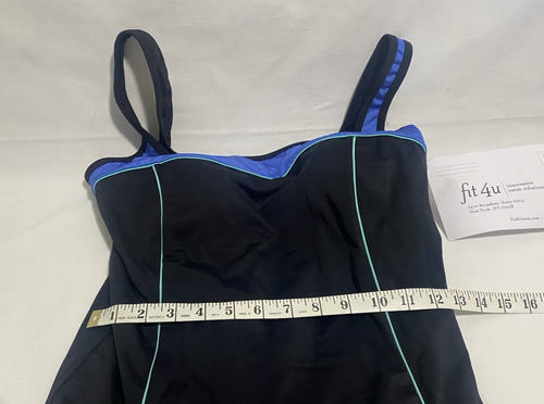 Fit 4U Swim Size 14 Tank one piece Swimsuit with built in BRA Chlorine Resistant - Picture 7 of 10