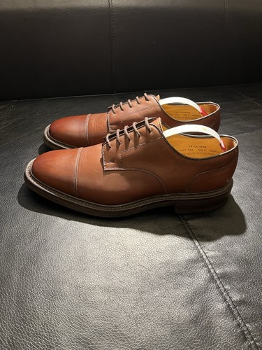Loake Twickenham Herren Oxford Schuhe Braun Leder Good Year Rahmengenäht UK 9,5