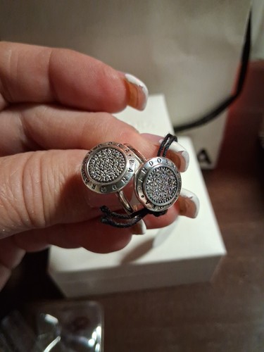 Pandora Authentic Brand New Sterling Silver Signature Cz Pave Logo Ring Size 8-9 - Picture 2 of 18