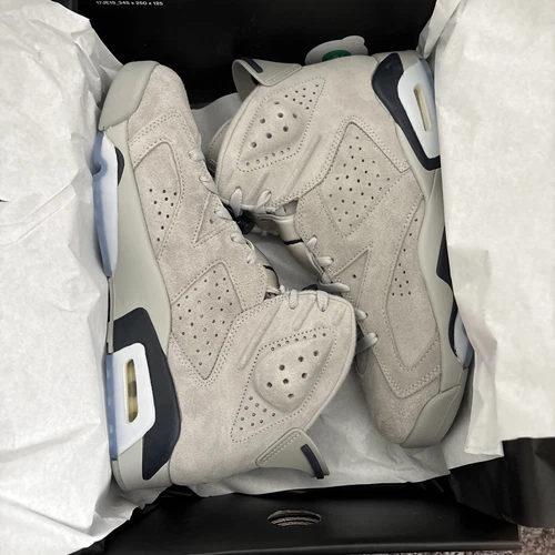 Size 10 - Jordan 6 Retro Mid Georgetown Grey Navy Blue Suede